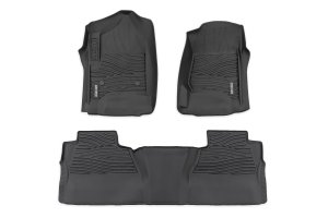 Chevrolet Silverado 1500 Floor Mats - Front + Rear - Rough Country - Flex-Fit - '14-'18
